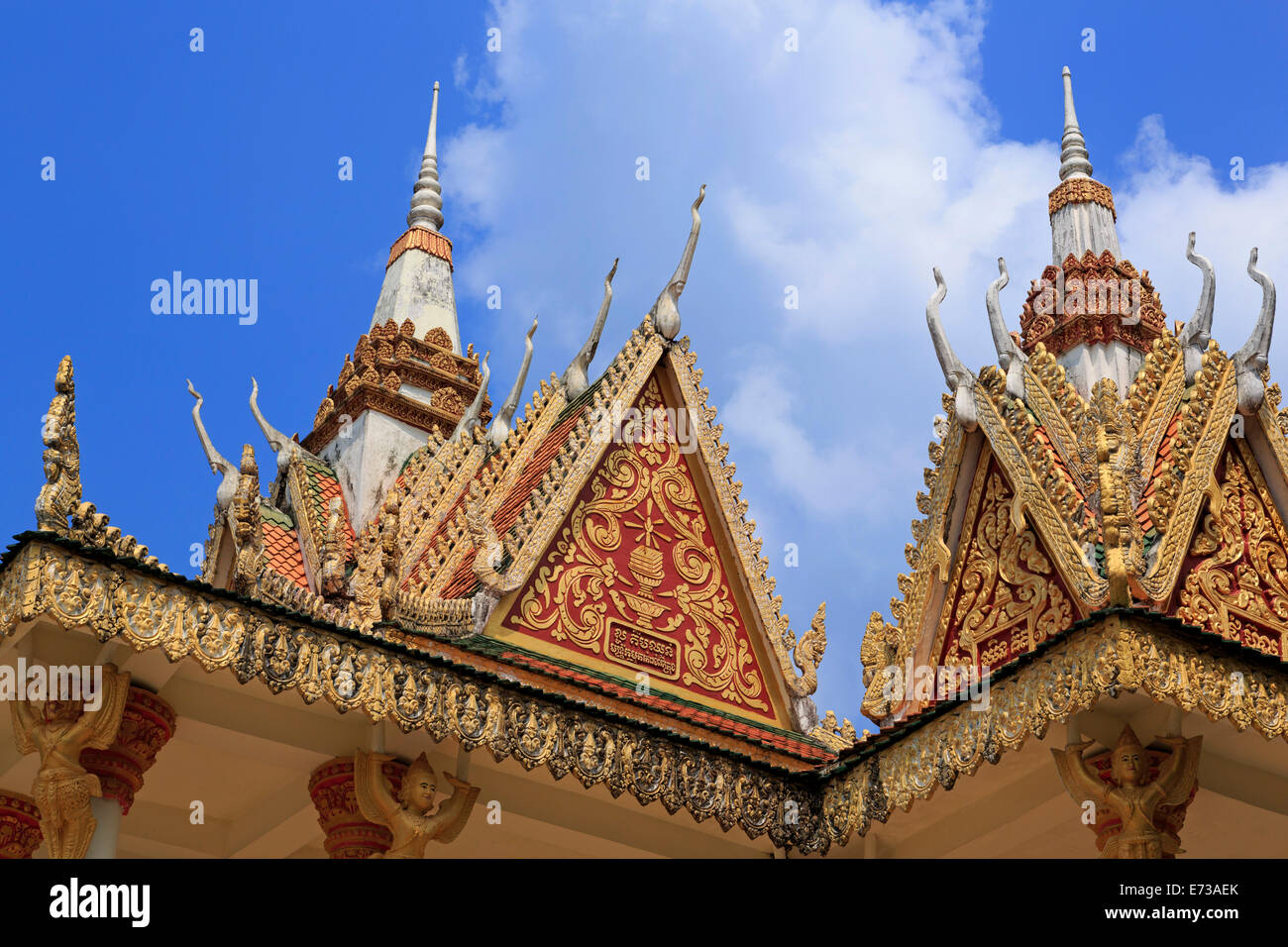 Wat Krom Temple, Sihanoukville Port, Sihanouk Province, Cambodia, Indochina, Southeast Asia, Asia Stock Photo