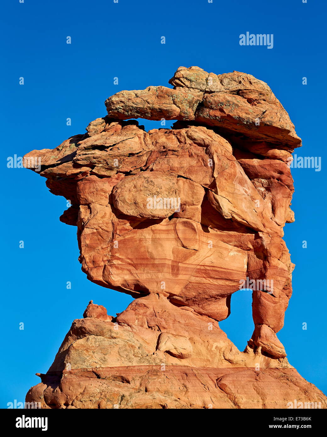 Sandstone formation, Coyote Buttes Wilderness, Vermilion Cliffs National Monument, Arizona, United States of America Stock Photo