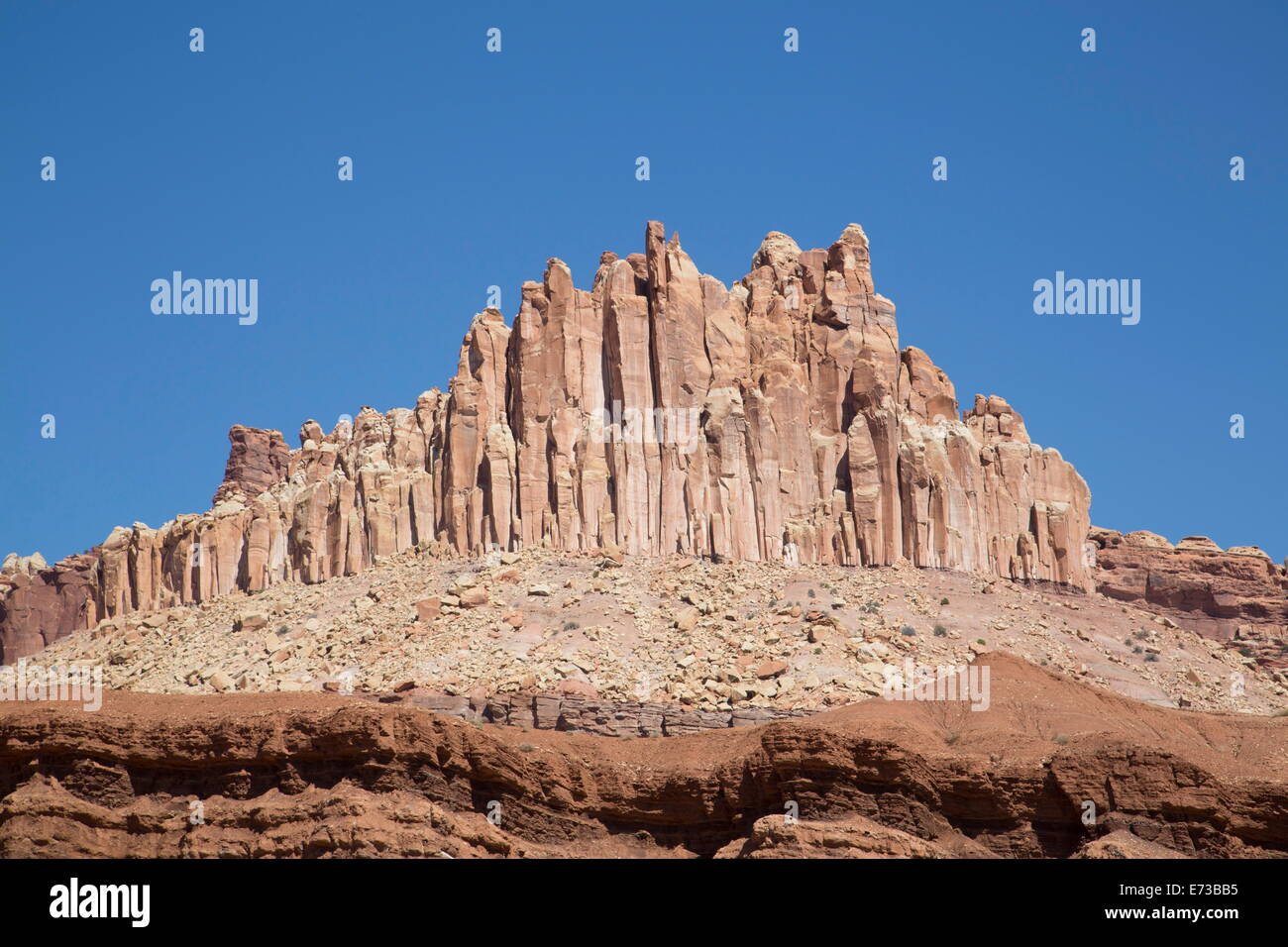 The Castle, a sandstone formation, Capitol Reef National Park, Utah, United States of America, North America Stock Photo