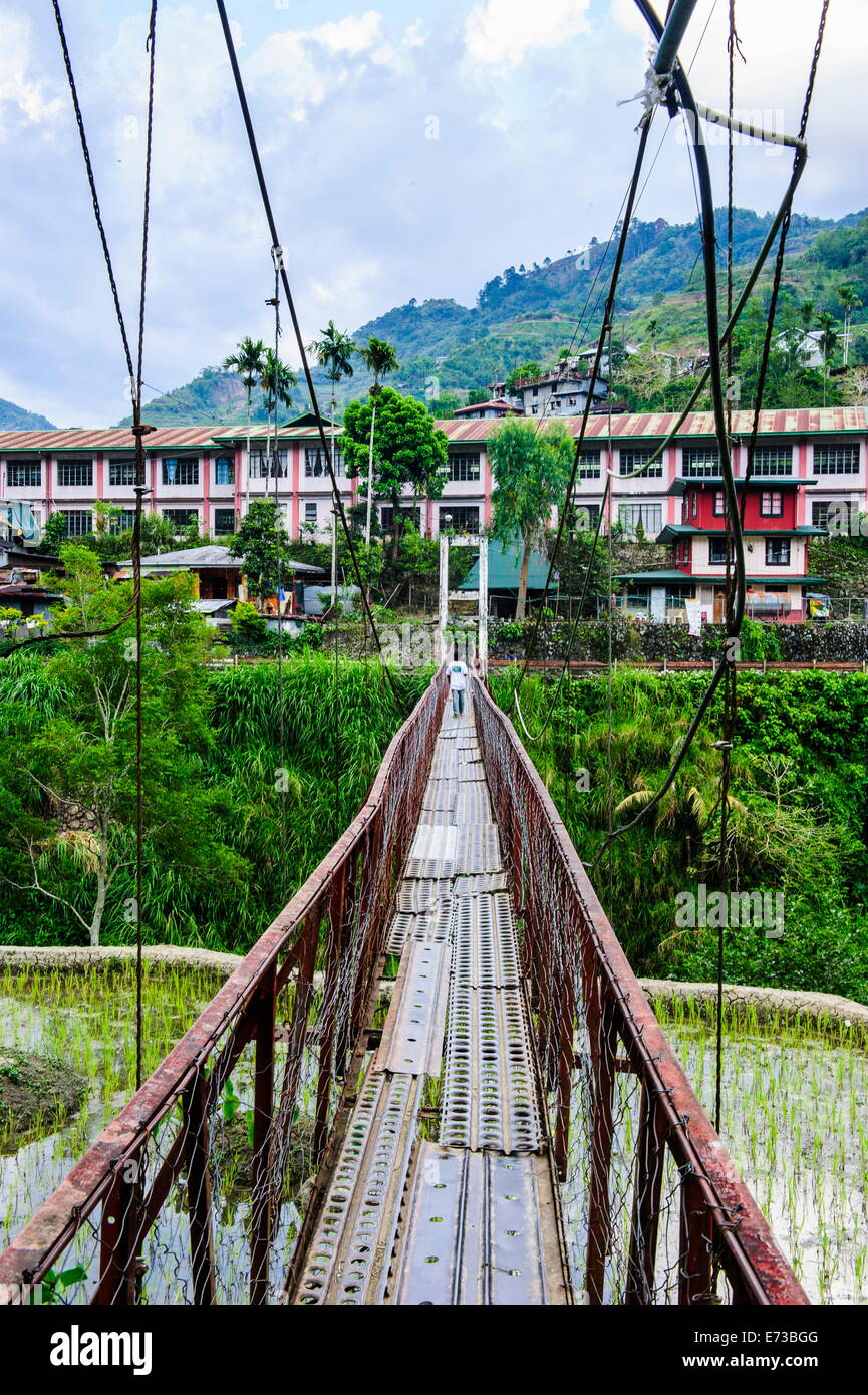 Huge hanging bridge in Banaue, Northern Luzon, Philippines, Southeast
