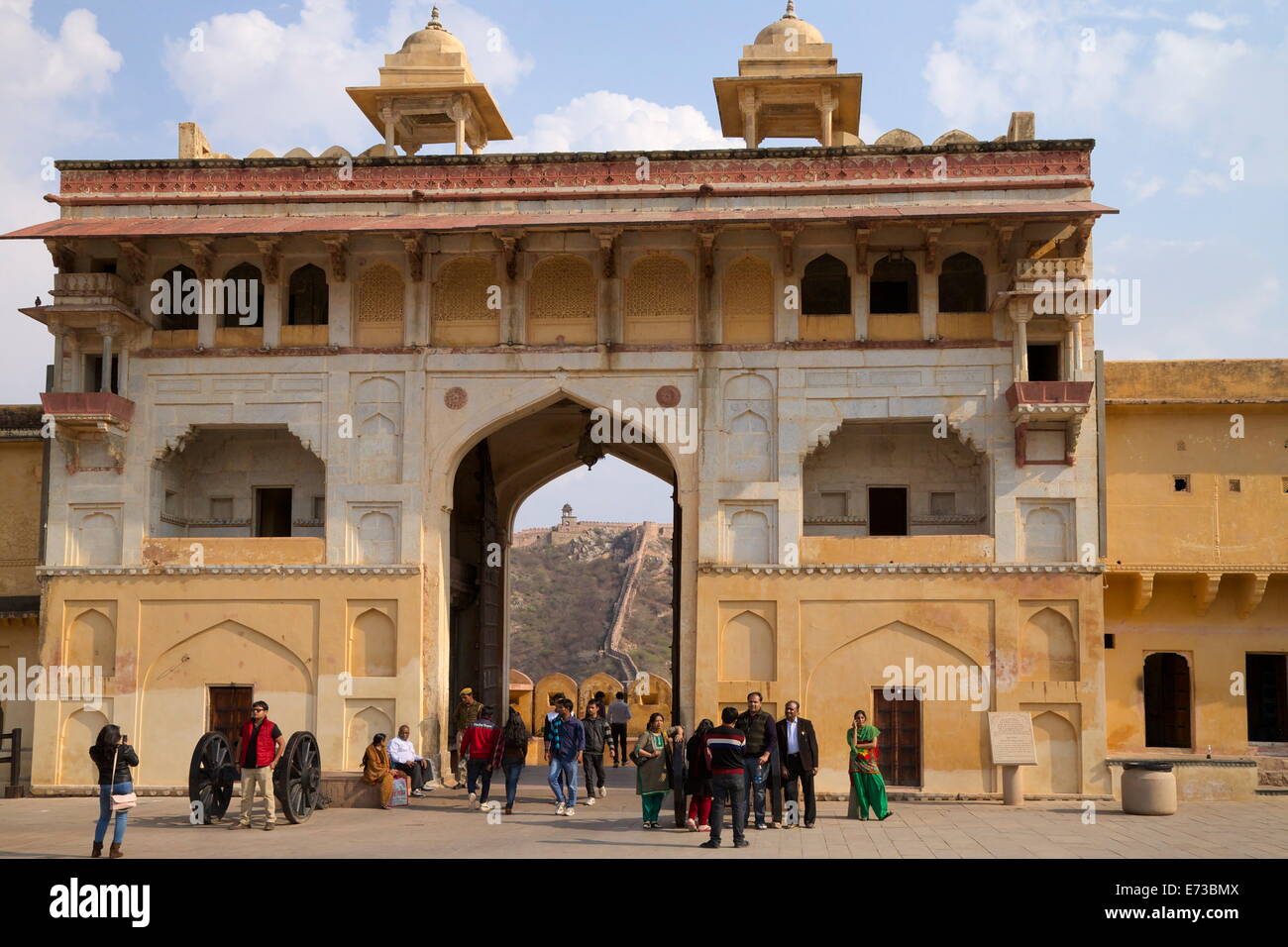 Elephant Gate, Amber Fort, Jaipur, Rajasthan, India, Asia Stock Photo