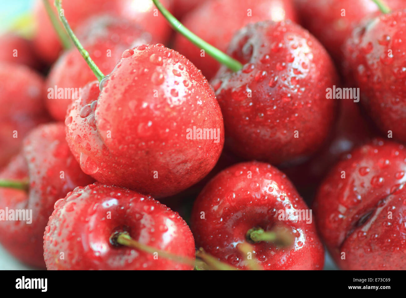 Cherries in the plate Stock Photo