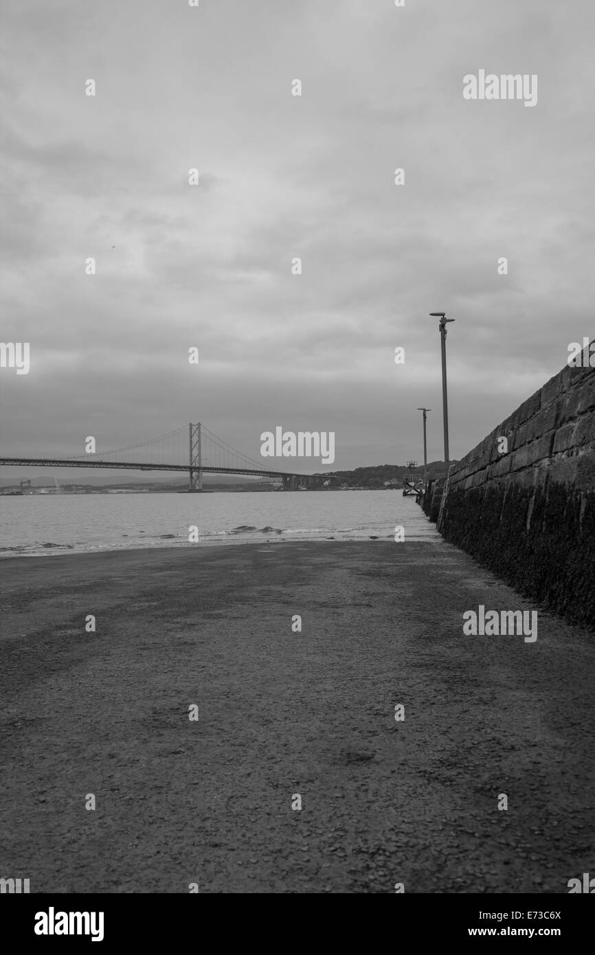Forth Road Bridge Pier Stock Photo Alamy