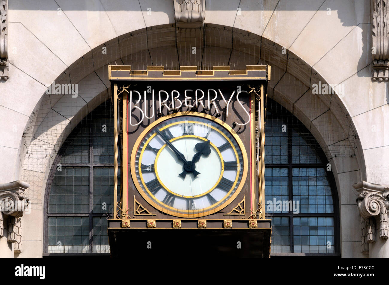 London, England, UK. Burberrys clock in Haymarket, c1912 Stock Photo