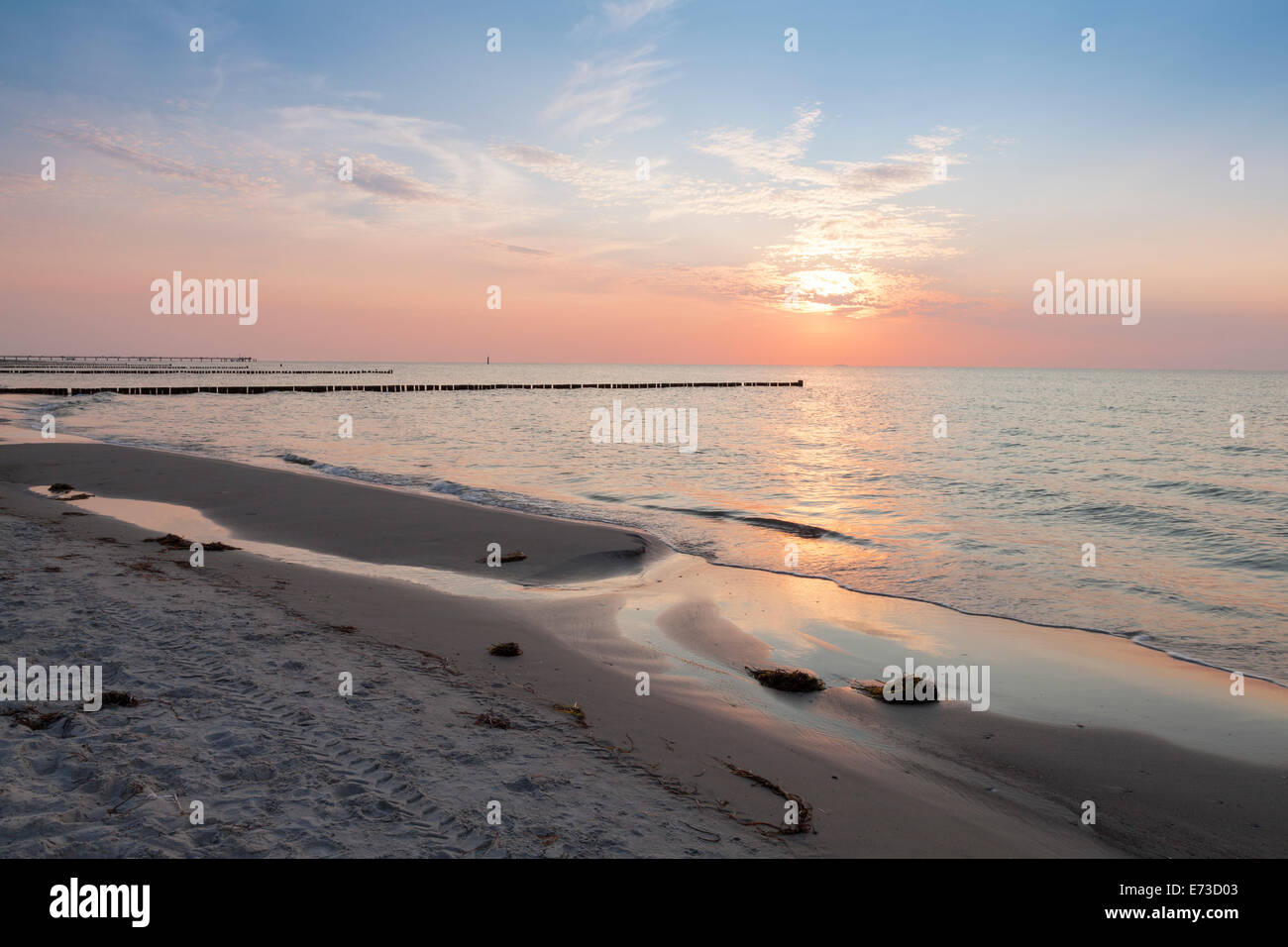 Sunset over the Baltic sea Stock Photo - Alamy
