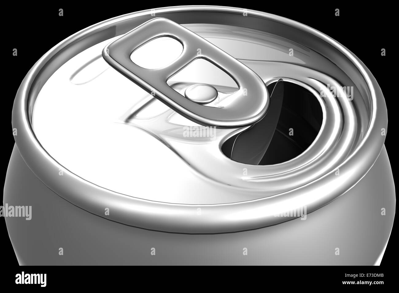 Close up opened soda can from top view Stock Photo - Alamy