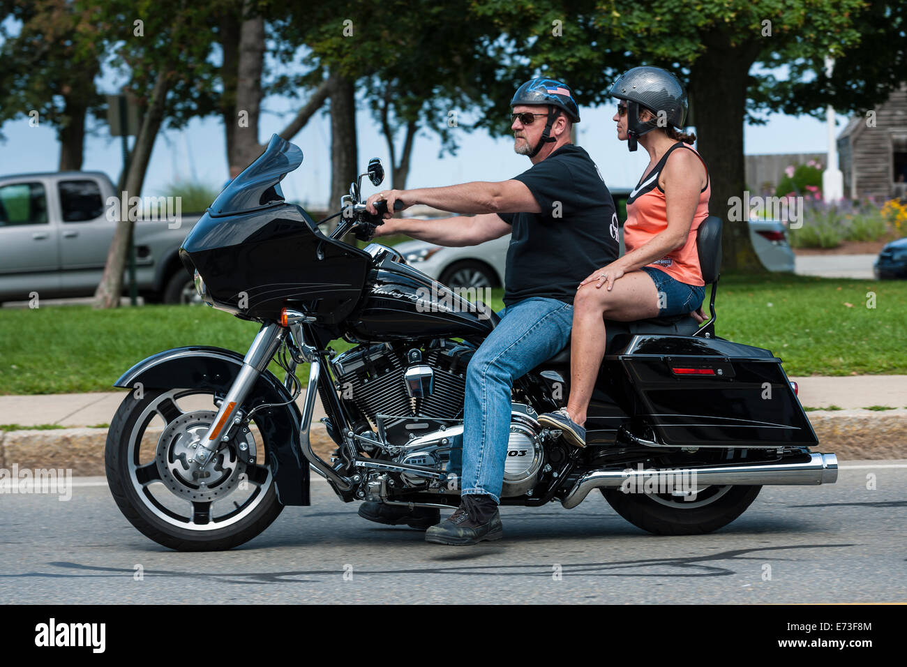 Harley Davidson Rider Stock Photo