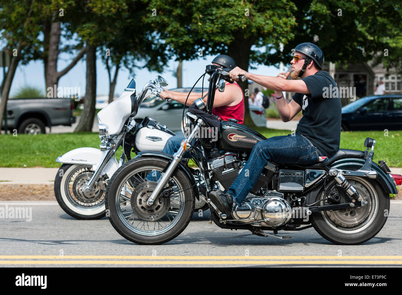 Harley Davidson Rider Stock Photo