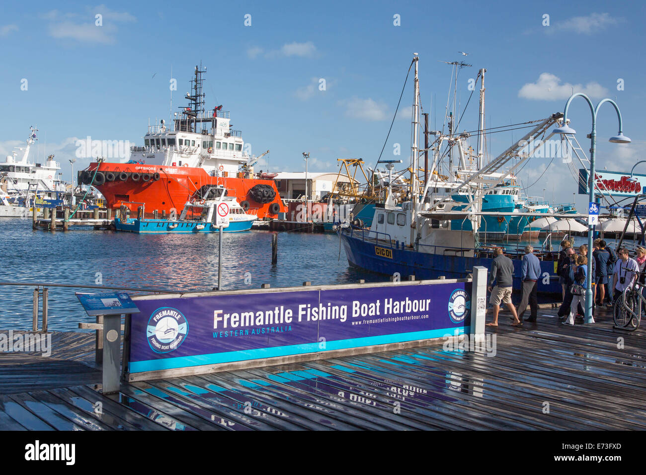 Fremantle Fishing Boat Harbour Stock Photo Alamy