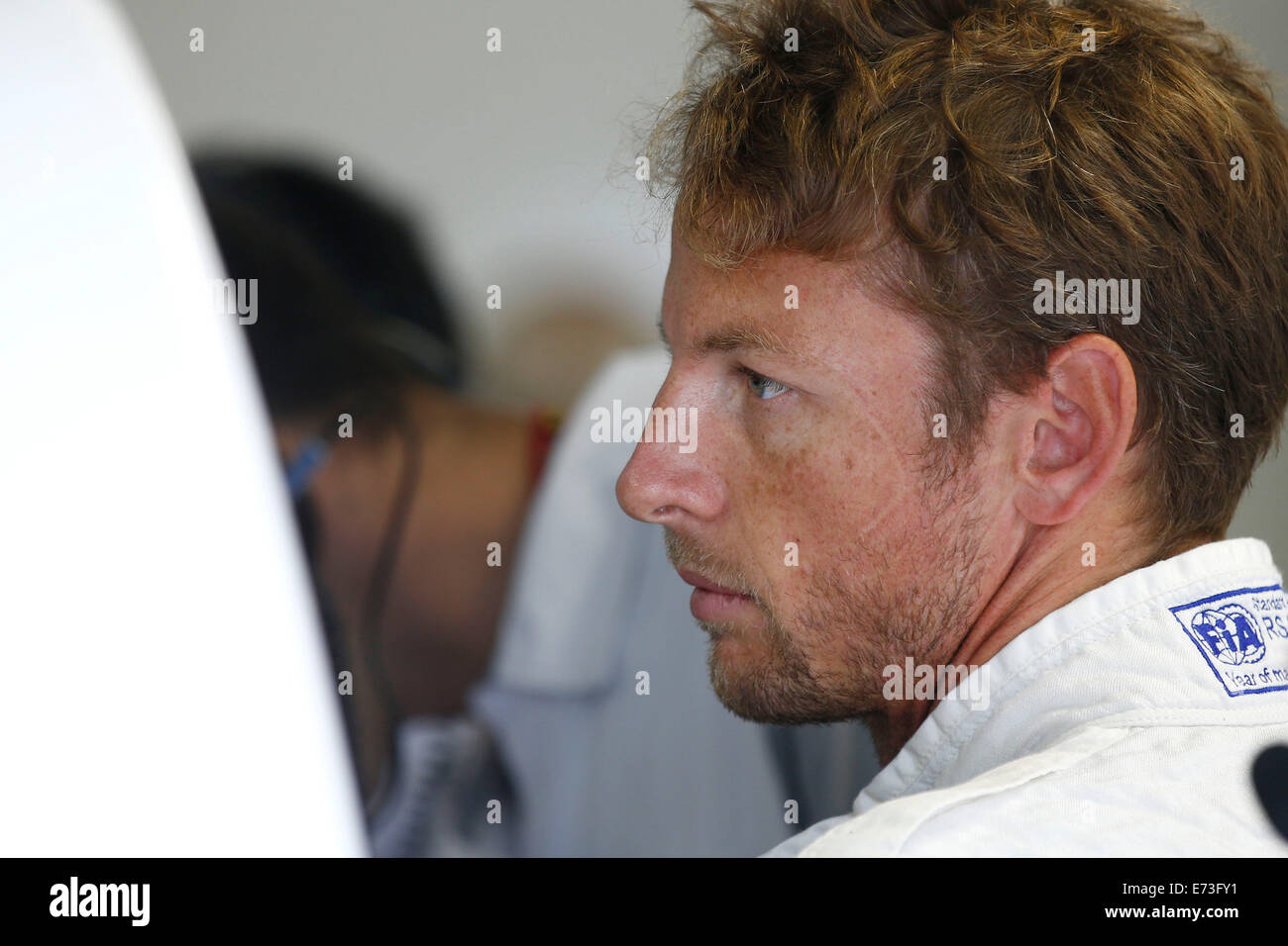 Monza, Italy. 5th September, 2014. Motorsports: FIA Formula One World Championship 2014, Grand Prix of Italy,   #22 Jenson Button (GBR, McLaren Mercedes), Credit:  dpa picture alliance/Alamy Live News Stock Photo