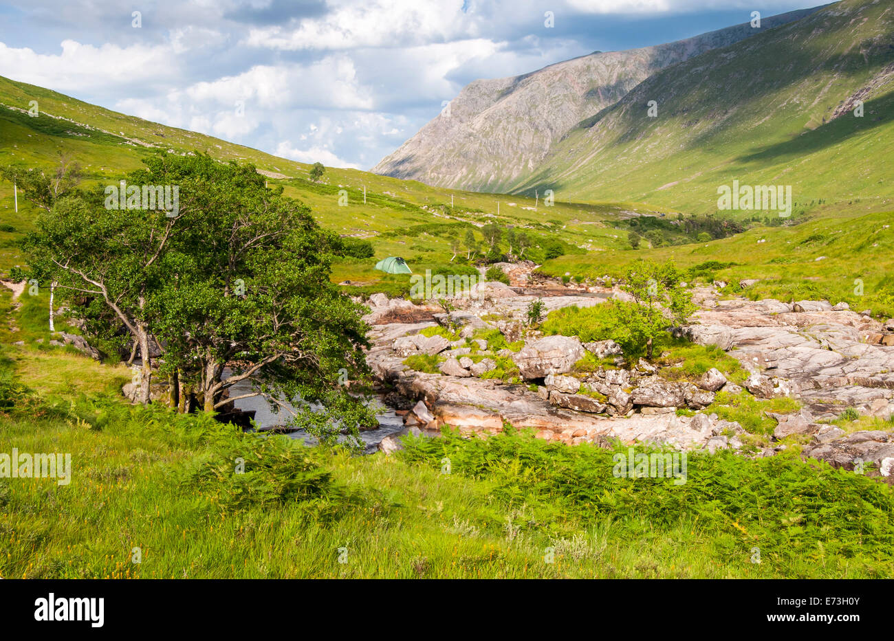 River Etive Valley, Glen Coe, Scotland, UK Stock Photo