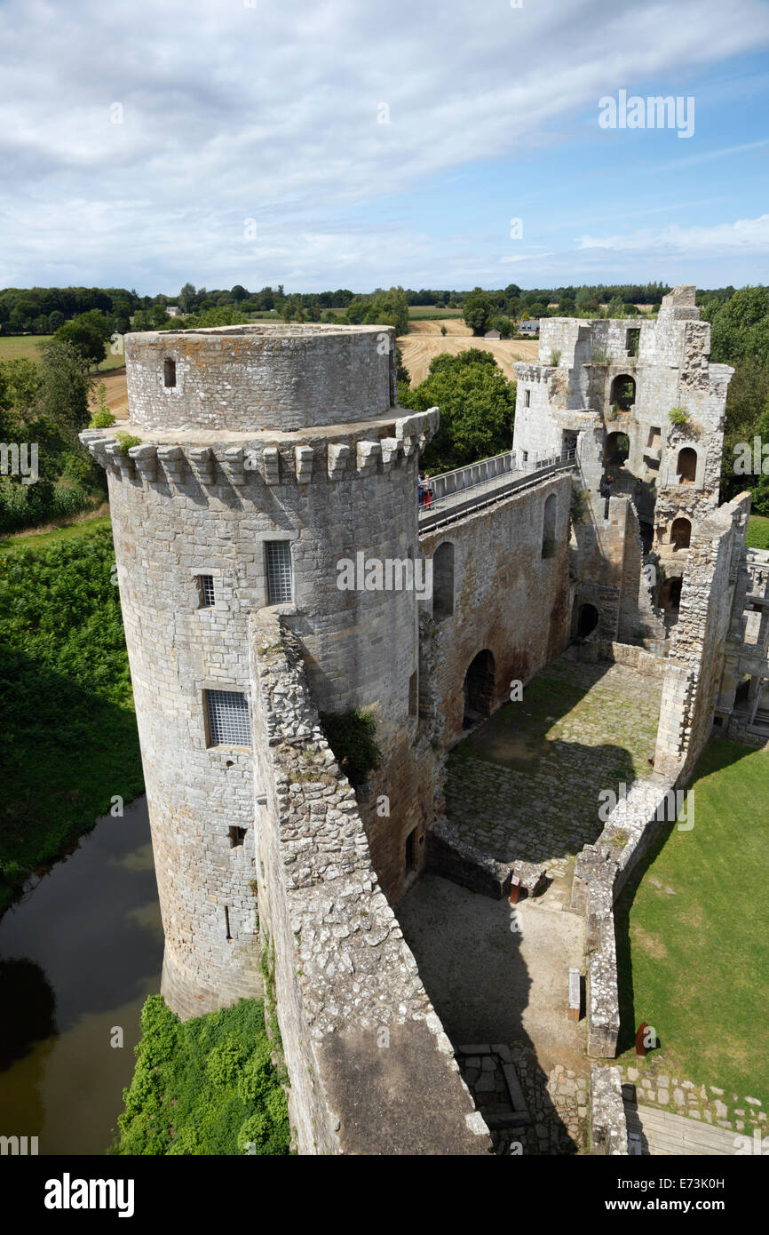 Chateau de la Hunaudaye. Cotes d'Armor, Brittany, France. Stock Photo