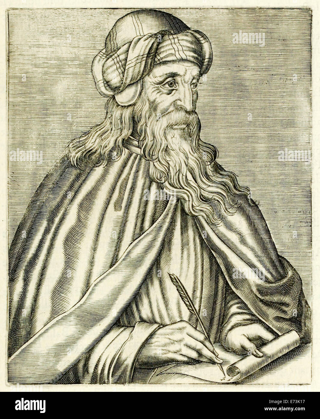Tyrannius Rufinus (340-410) from “True Portraits…” by André Thévet ...