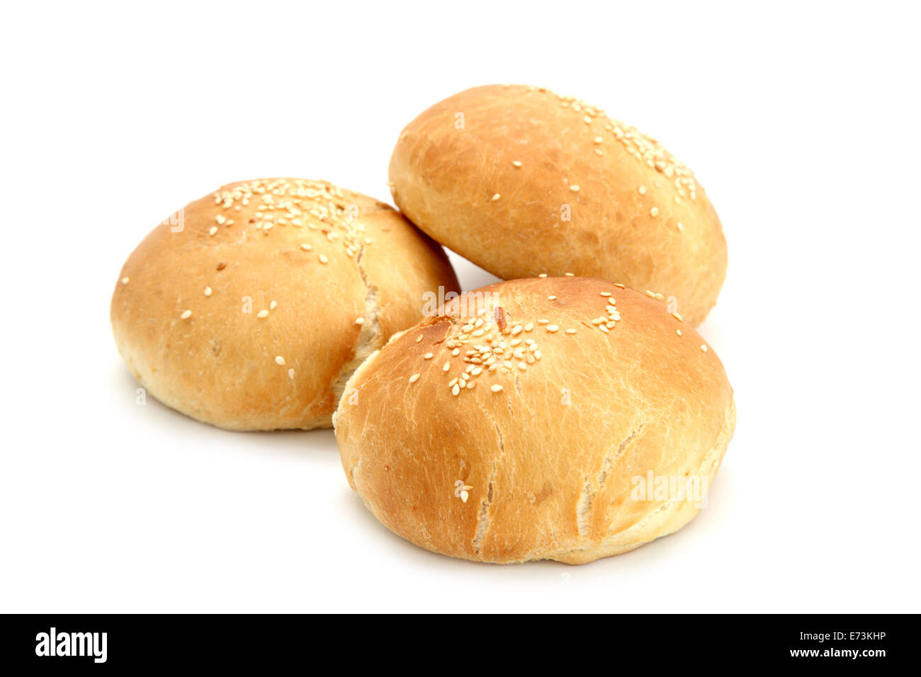 bun with sesame seeds isolated on white background Stock Photo Alamy