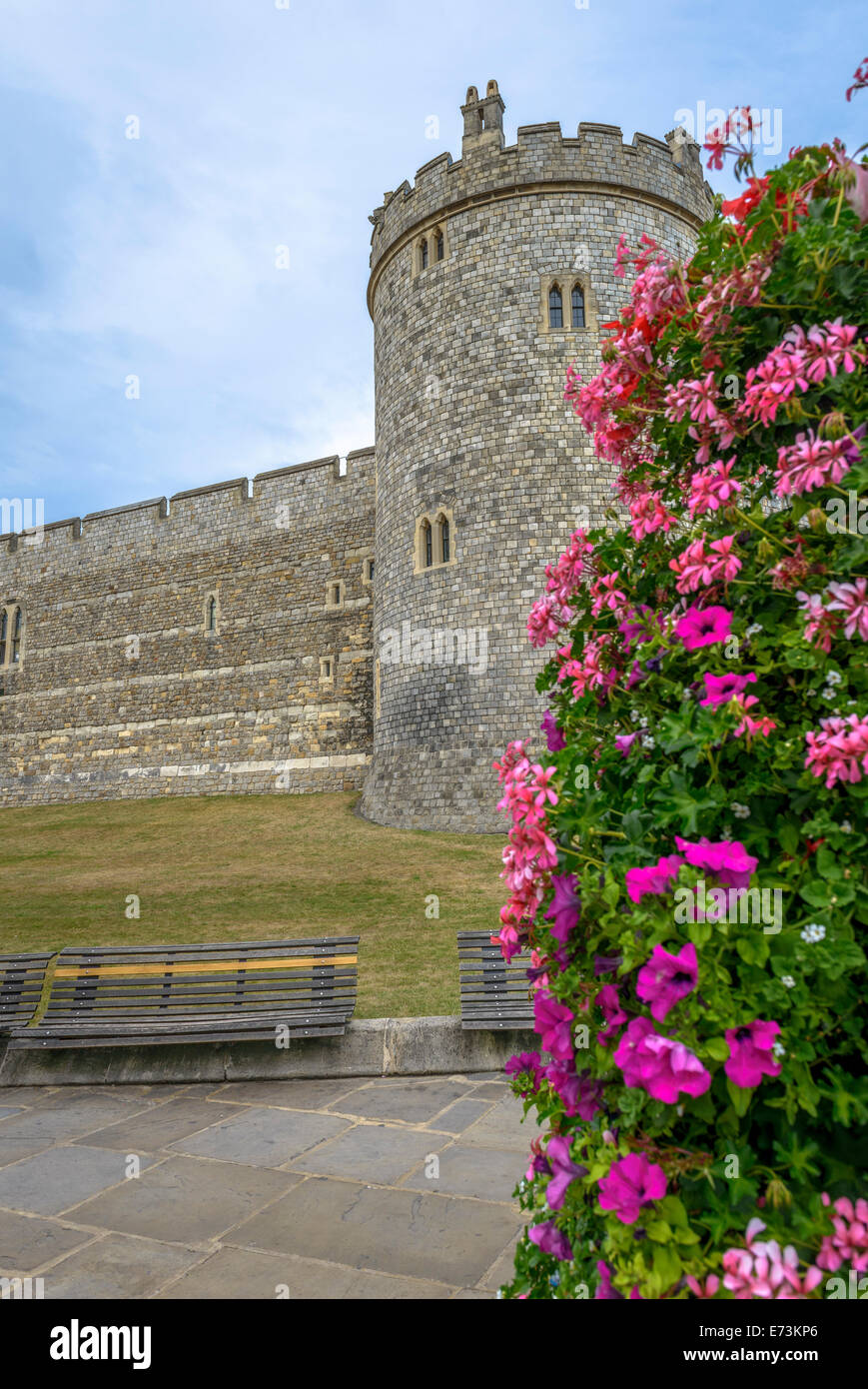 Windsor Castle is a royal residence at Windsor in the English county of Berkshire Stock Photo