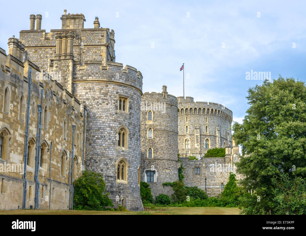 Windsor Castle is a royal residence at Windsor in the English county of Berkshire Stock Photo