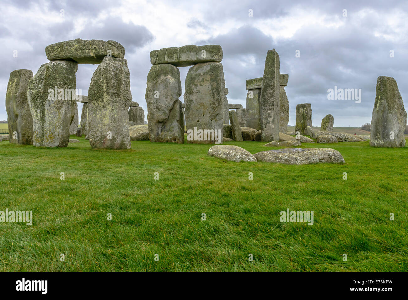 Stonehenge is a prehistoric monument located in Wiltshire, England Stock Photo