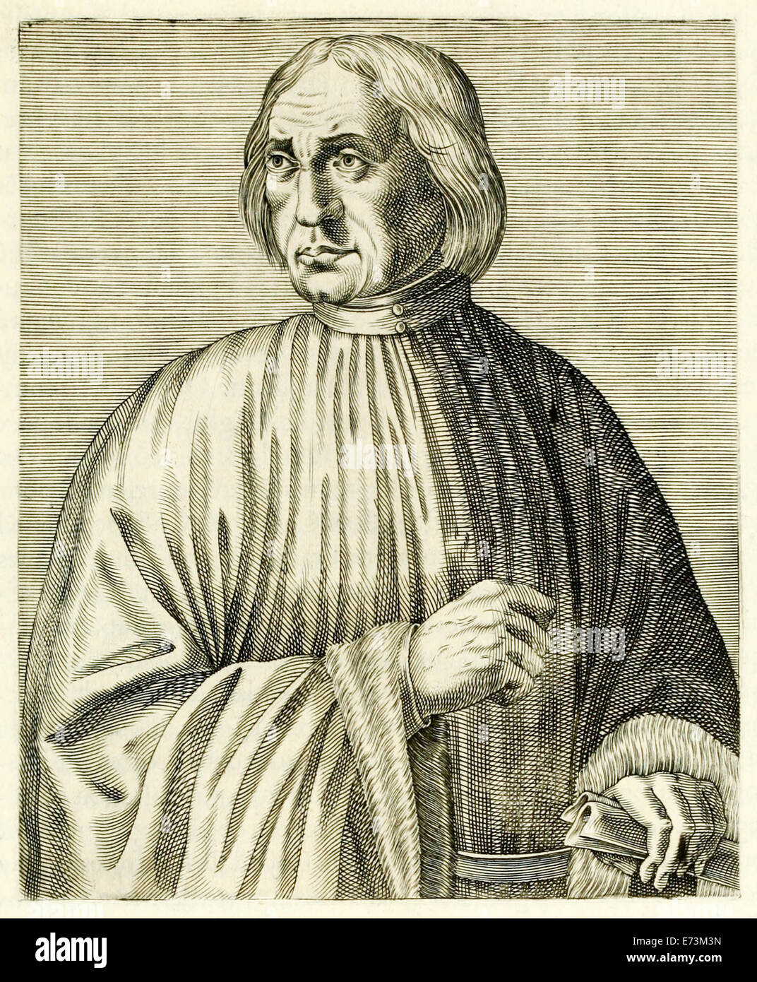 Jean Gerson (1363-1429) from “True Portraits…” by André Thévet published in  1594. See description for more information Stock Photo - Alamy