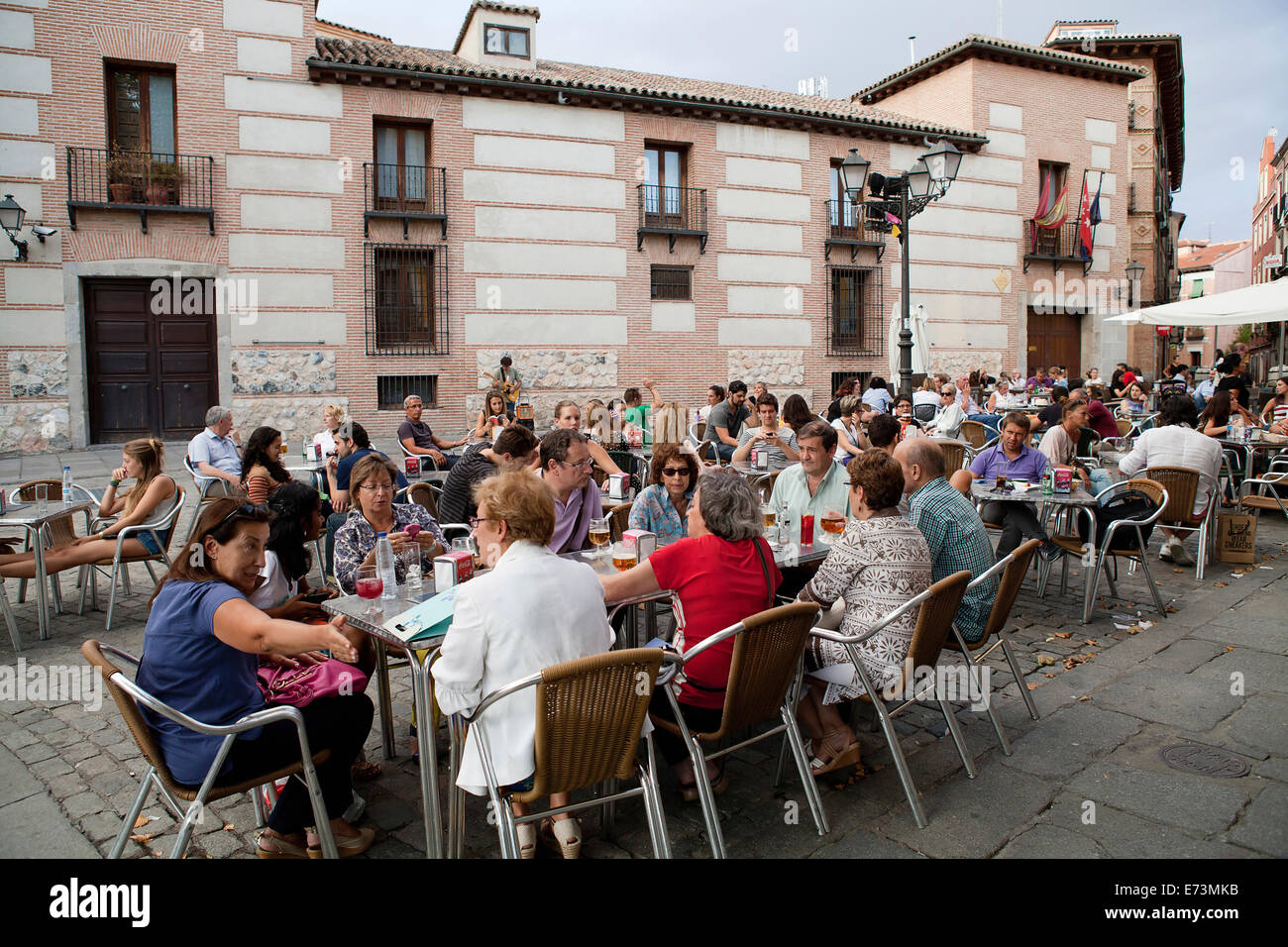 Spain, Madrid, Tapas bar in the La Latina district. Stock Photo