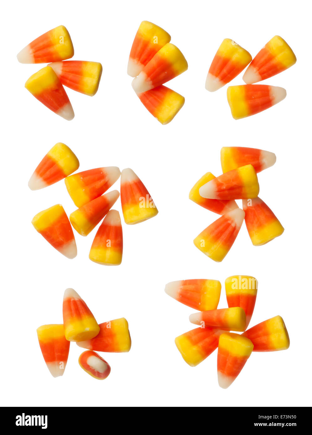Halloween Candy Corns isolated on white background Stock Photo