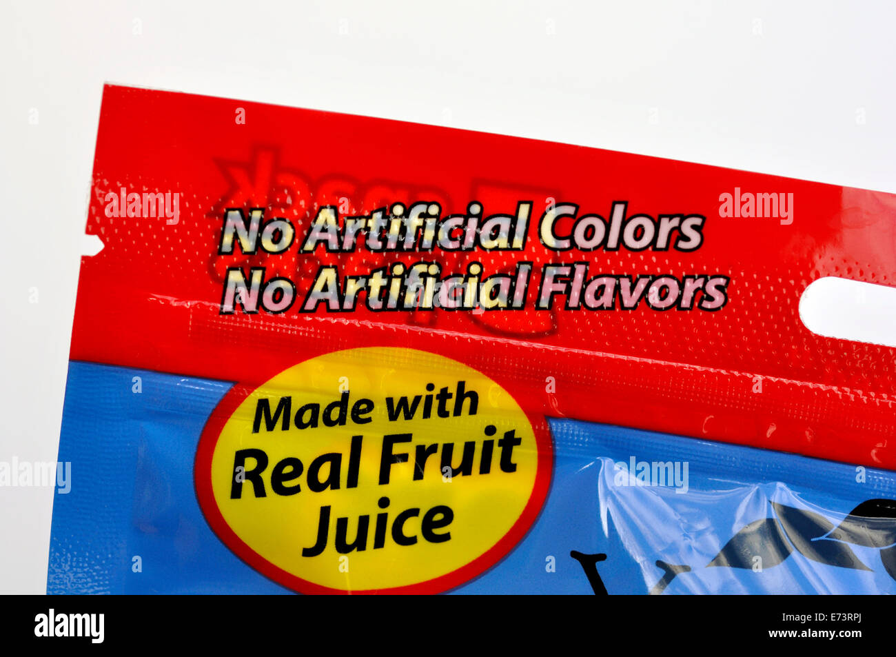 Candy made with no artificial colors and flavors Stock Photo
