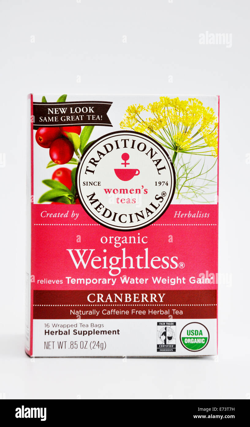 Water weight gain relief tea for women Stock Photo