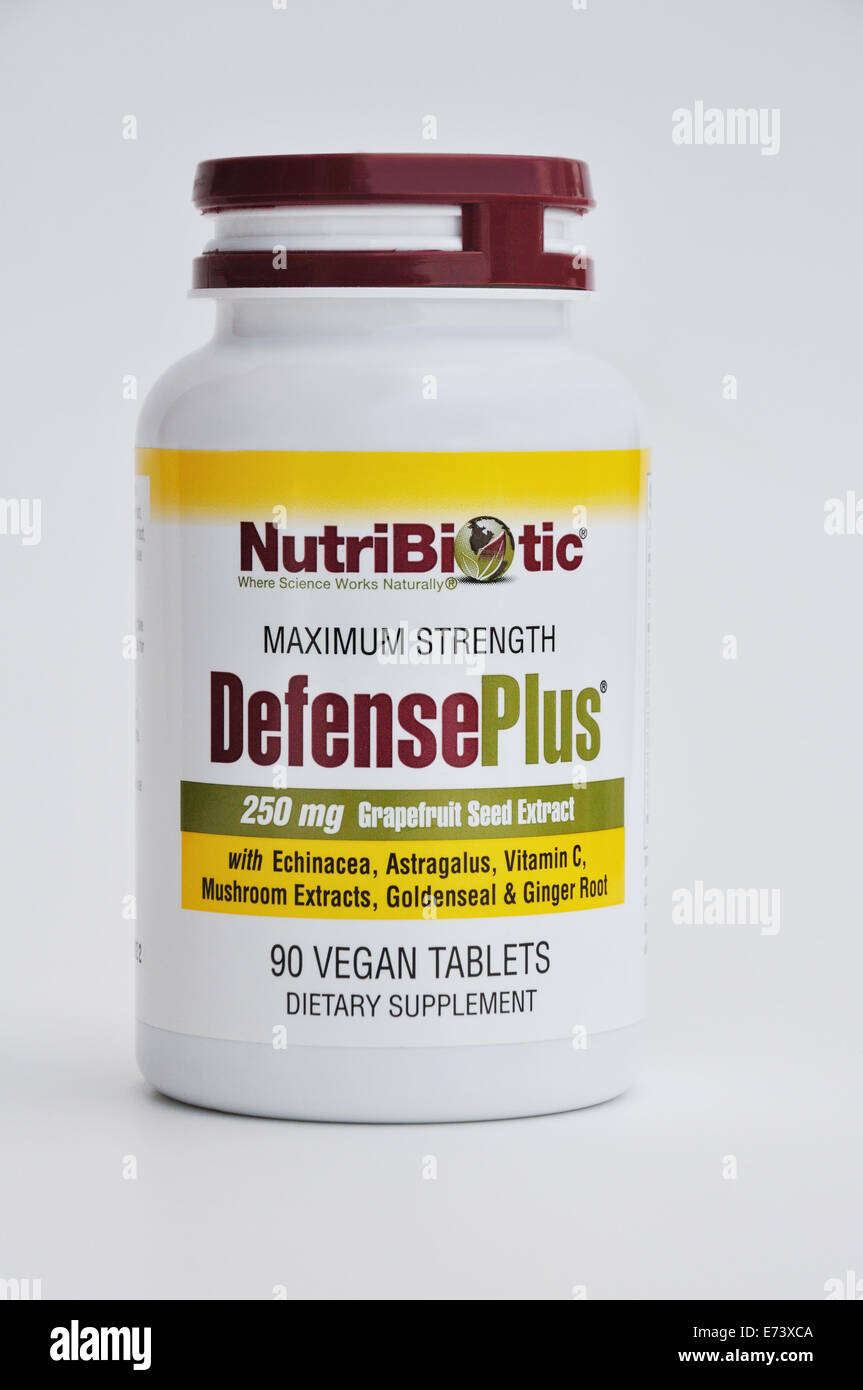 Nutribiotic Defence Plus Grapefruit Seed Extract Stock Photo