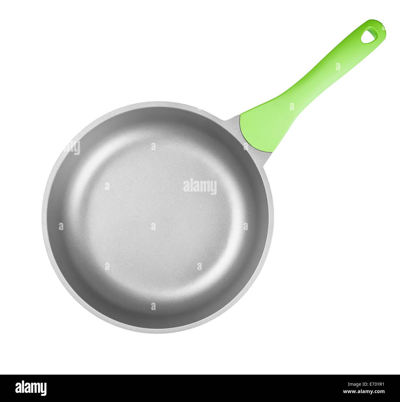 Frying pan or skillet top view isolated on white with clipping path