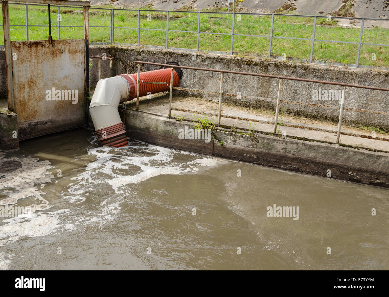 All city sewage waste water and garbage flow through pipe tube toward