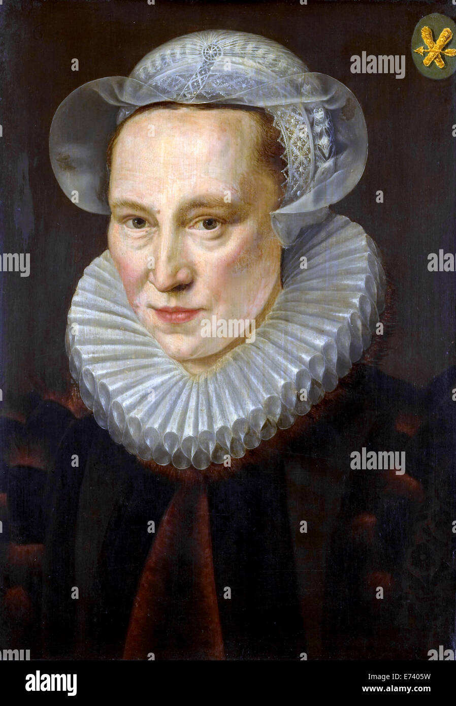 Gretel Pietersdr Codde, Wife of Jacob Bass - by Adriaen Thomasz Key, 1586 Stock Photo