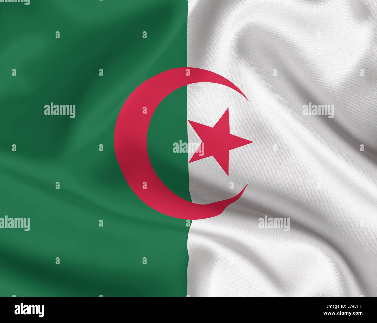 Flag of Algeria Stock Photo