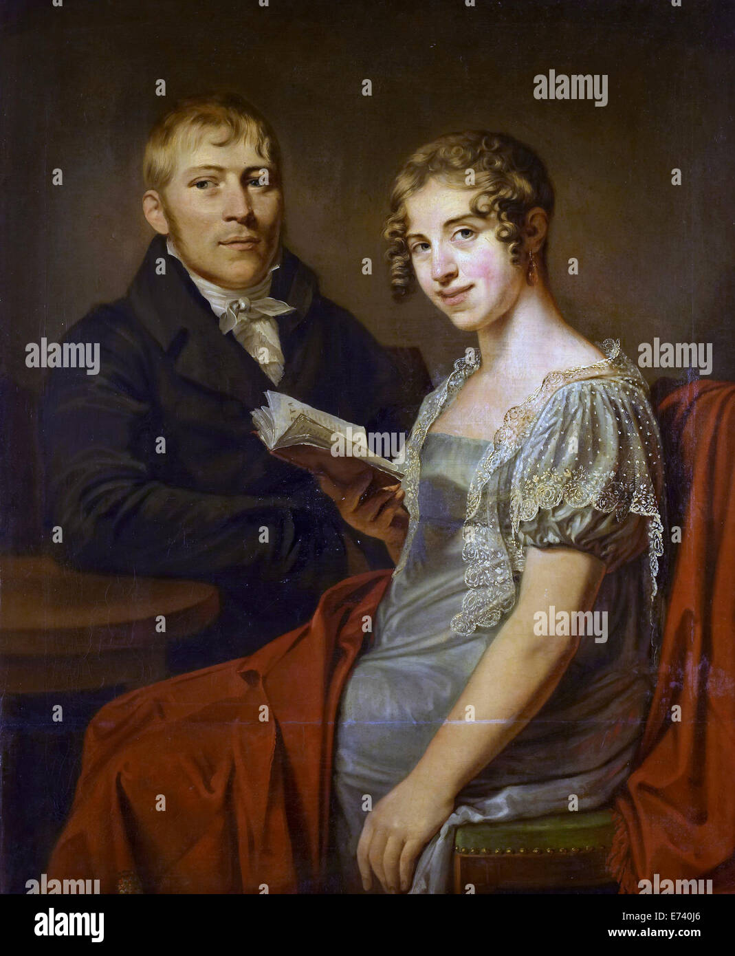 Henry Arend van den Brink and his wife Lucretia Johanna van de Poll - by Louis Moritz, 1805 - 1830 Stock Photo