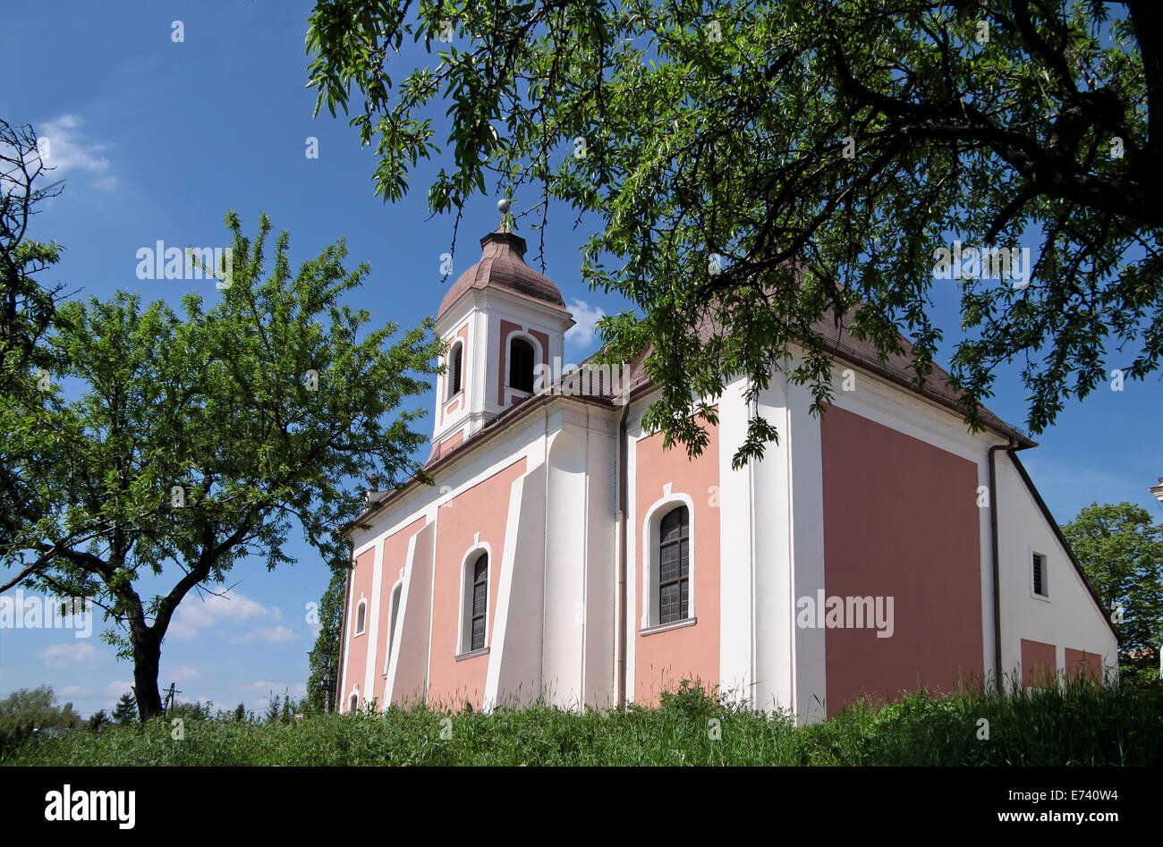 Batatonalmadi village church near Lake Balaton, Hungary Stock Photo