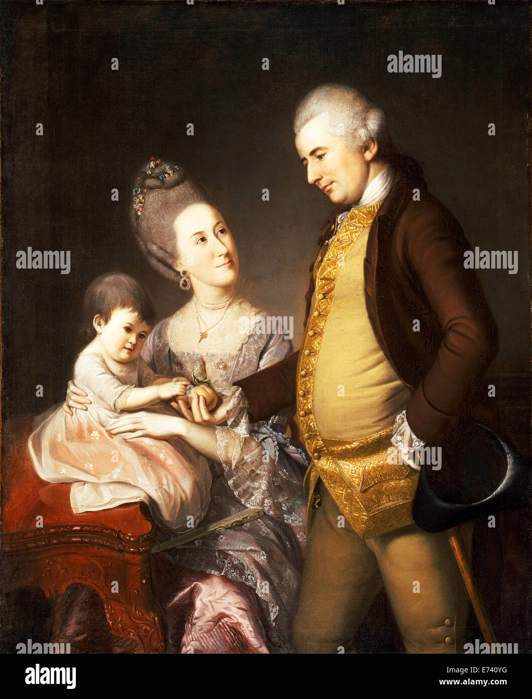 John and Elizabeth Lloyd Cadwalader - by Charles Willson Peale, 1772 Stock Photo