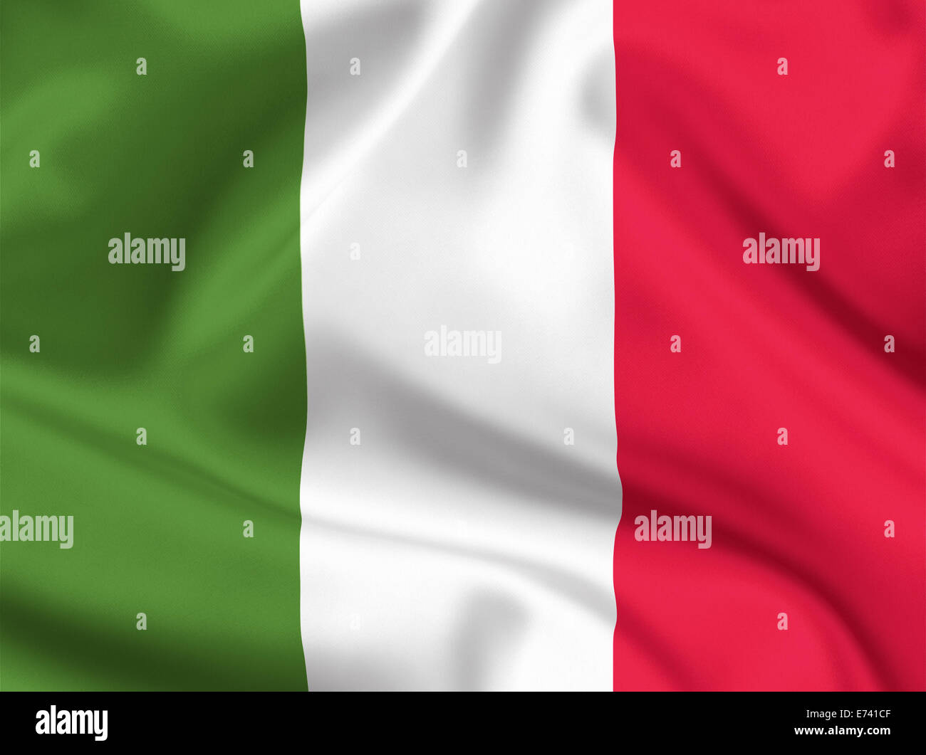 Italian satin or silk state flag Stock Photo