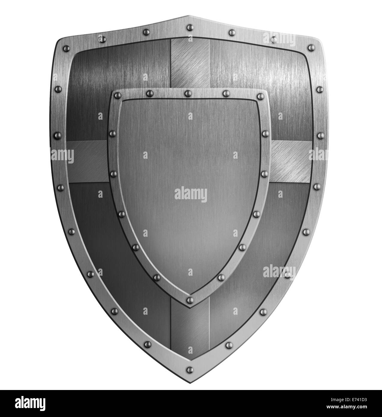 metal shield illustration Stock Photo - Alamy