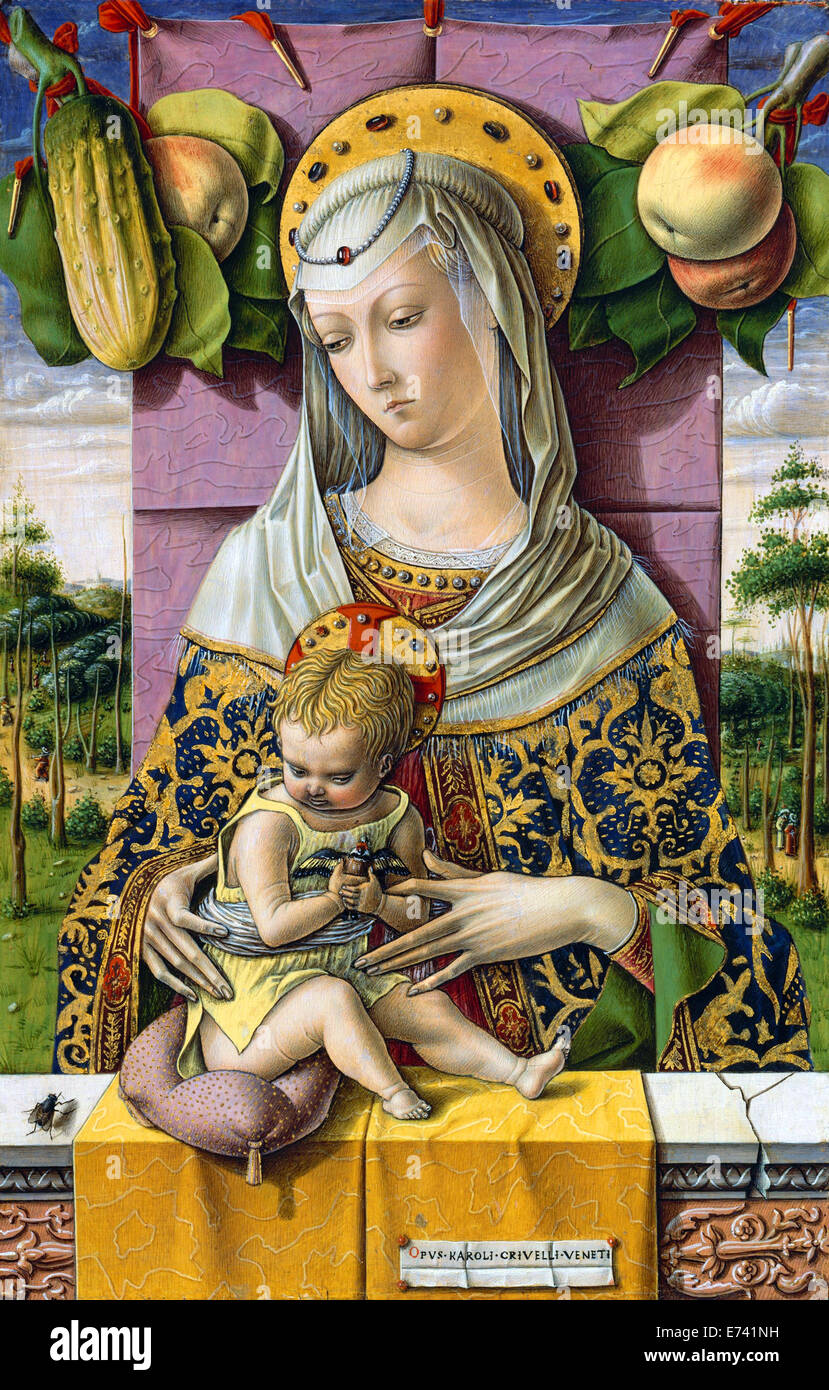 Madonna and Child - by Carlo Crivelli, 1480 Stock Photo