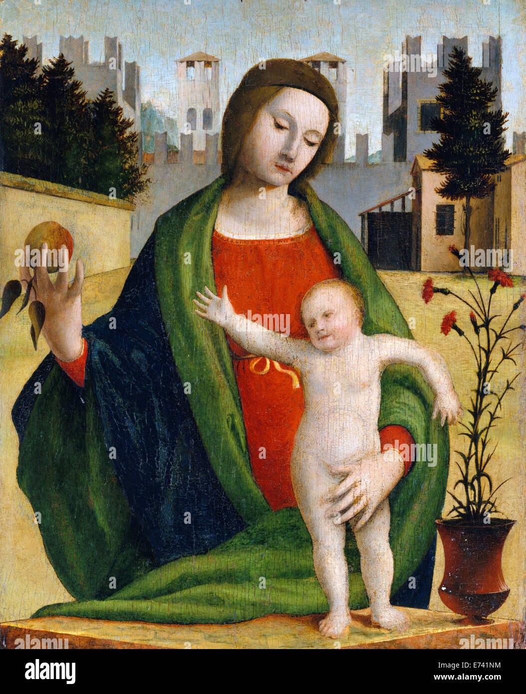 Madonna and Child - by Bramantino, 1508 Stock Photo