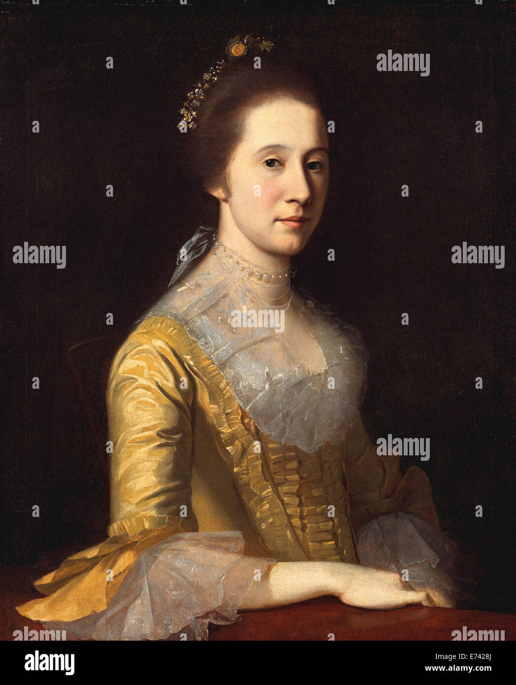 Margaret Strachan, Mrs. Thomas Harwood - by Charles Willson Peale, 1771 Stock Photo