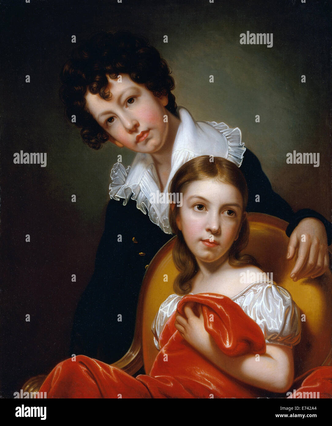 Michael Angelo and Emma Clara Peale - by Rembrandt Peale, 1826 Stock Photo