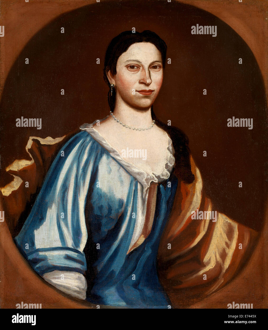Portrait of a Lady Tryntje Otten Veeder - by Schuyler Limner, 1725 Stock Photo