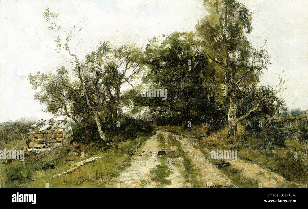 Sandy road - by Théophile de Bock 1870 - 1904 Stock Photo