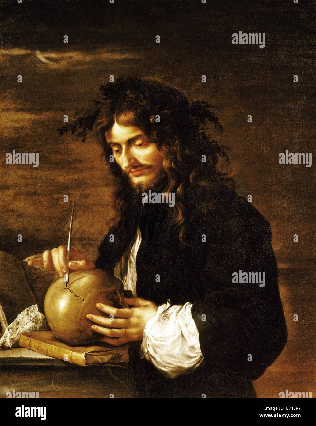 Self-Portrait - by Salvator Rosa, 1647 Stock Photo