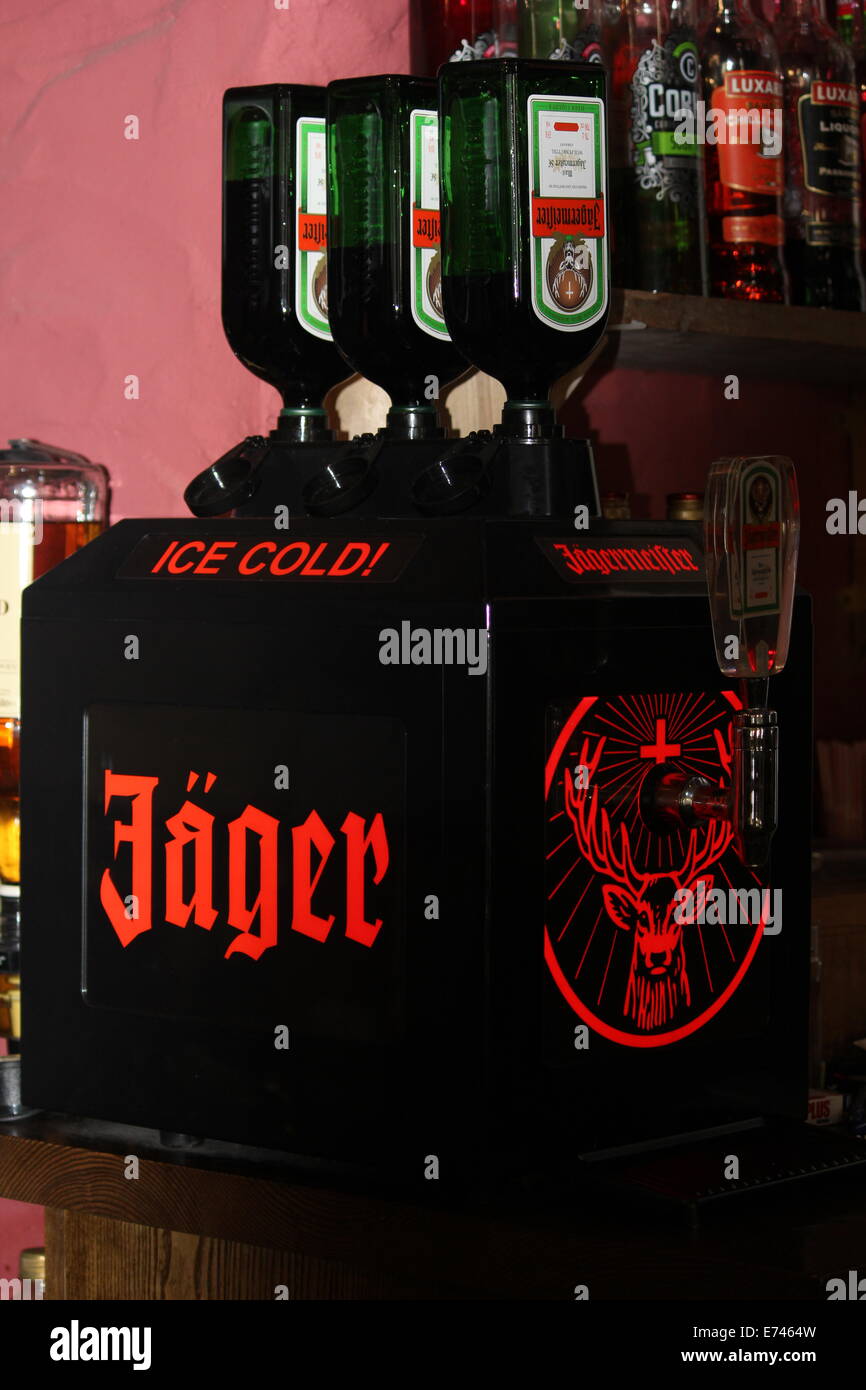 A JAGER  DRINKS MACHINE Stock Photo