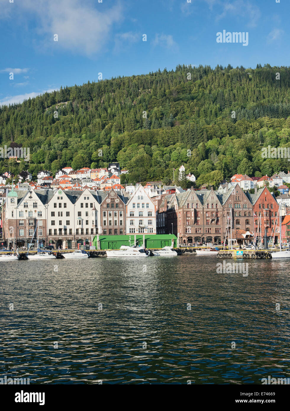 The old Bryggen harbor, Bergen, Norway Stock Photo