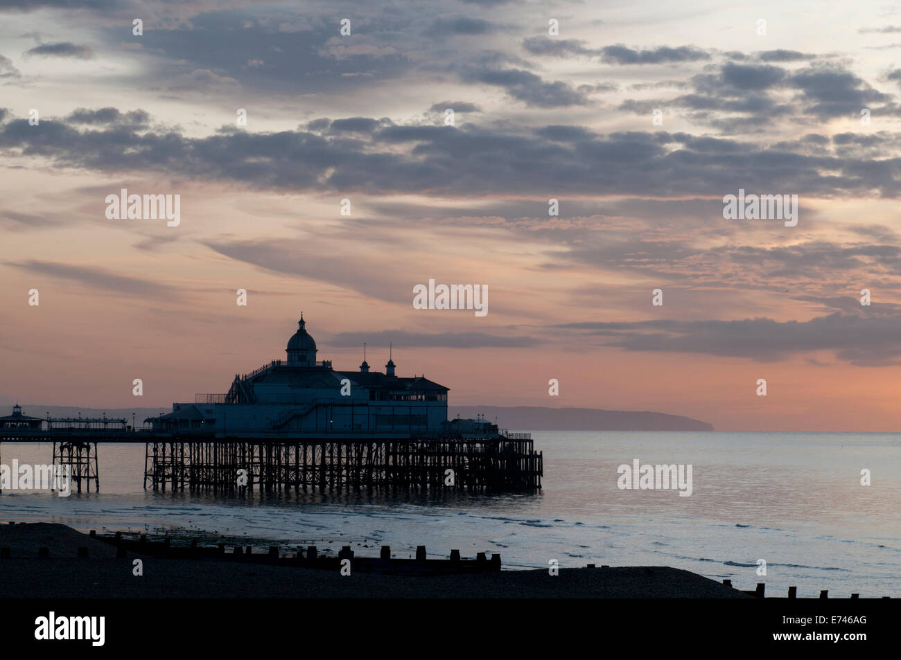 The pier at Eastbourne photographed at dawn Stock Photo