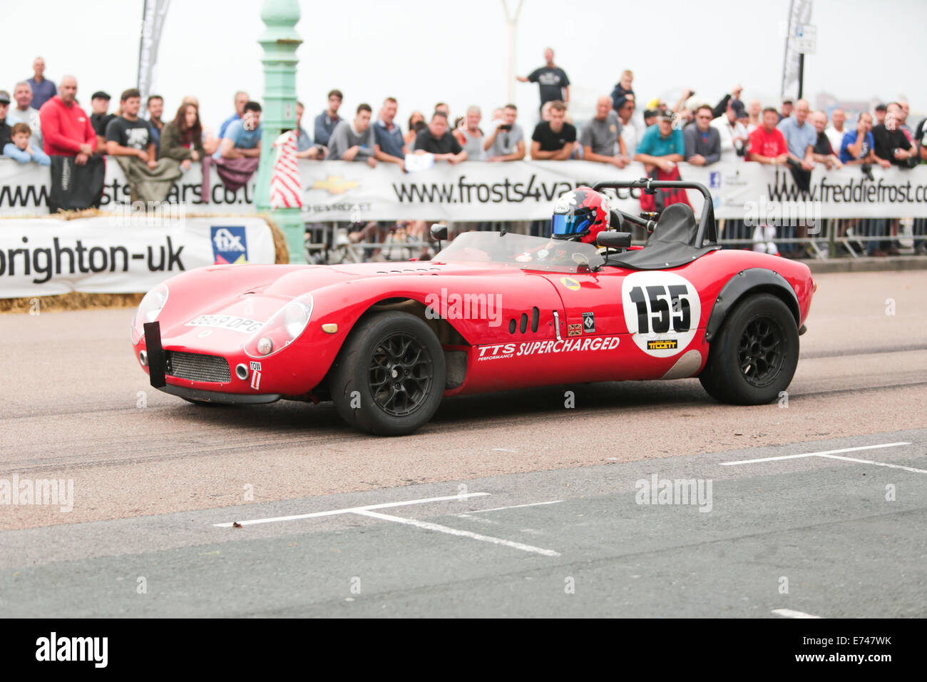 This Jeff Wiltshire driving a Sylva Phoenix at the Brighton National Speed Trials organised by the Brighton & Hove Motor Club held annually at Madeira Drive, Brighton Seafront, Brighton, East Sussex, UK Stock Photo