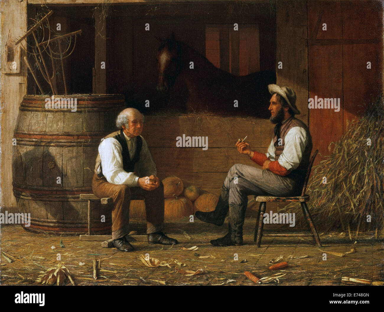 Talking It Over - by Enoch Wood Perry, 1872 Stock Photo