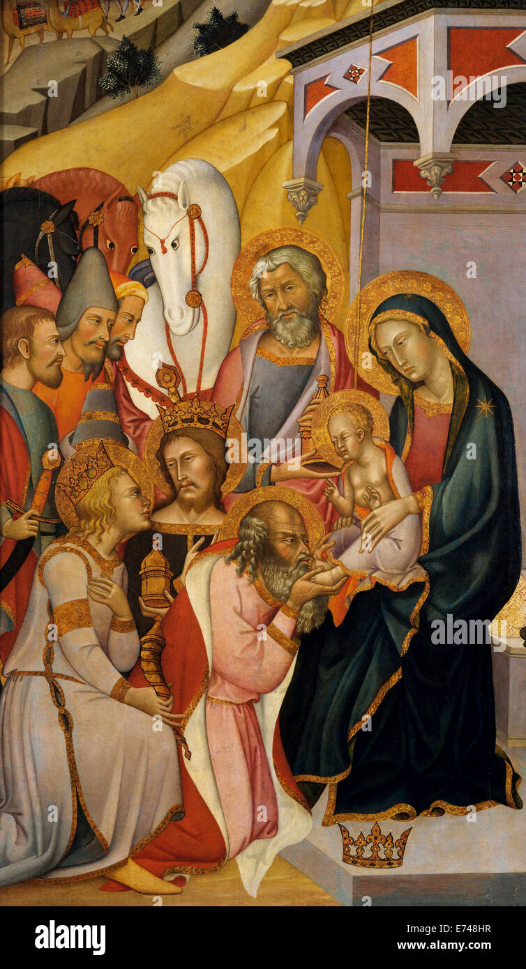 The Adoration of the Magi - by Bartolo di Fredi, 1390 Stock Photo - Alamy