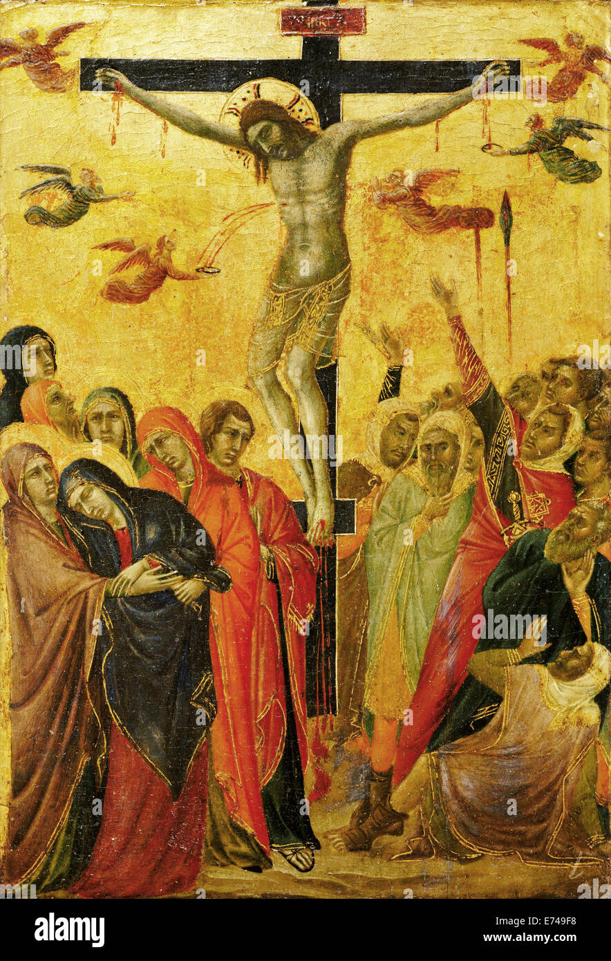 The Crucifixion - by Segna di Buonaventura, 1315 Stock Photo